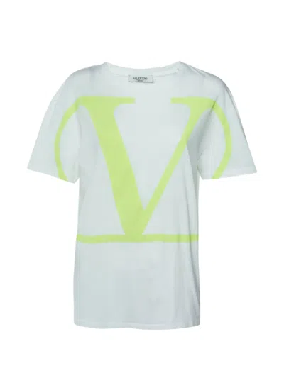 Pre-owned Valentino Vlogo T-shirt In White