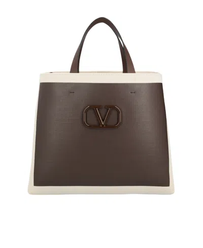 Valentino Garavani Vlogo Two-tone Tote Bag In Multicolor