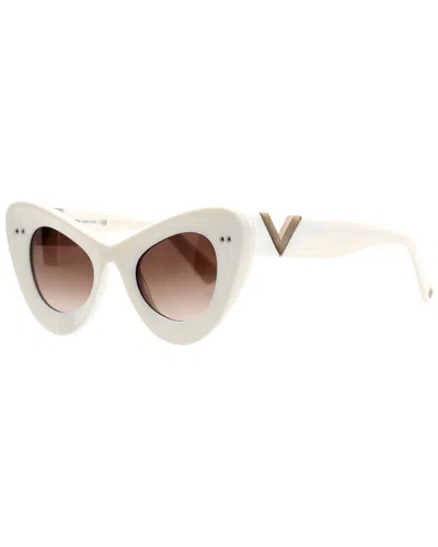 Valentino Vlogo Va4090 Cat-eye Sunglasses (authentic Pre-loved) In White