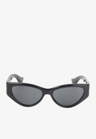 Valentino Vlogo Vintage Cat-eye Sunglasses In Gray