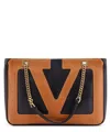 Valentino Black Nappa Leather Large Viva Superstar Shopping Bag In Black