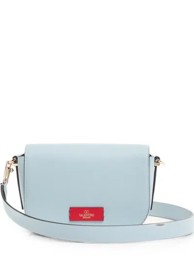 Valentino Garavani Vlogo Walk Small Calfskin Cross Body Bag In Blue