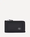 Valentino Signature Cardholder With Antique Palladium Hardware In Black