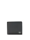 Valentino Mens Nero Vlogo Bifold Leather Wallet In Black