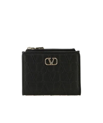Valentino Garavani Vlogo Wallet In Black