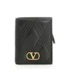 Valentino Quilted 67 Leather Wallet In Black