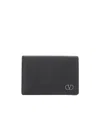 Valentino Logo-plaque Leather Wallet In Black
