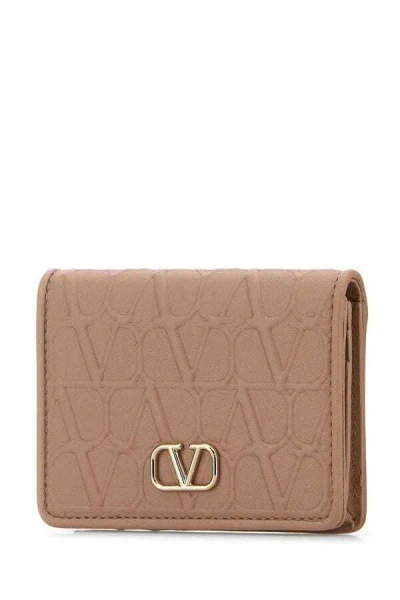 Valentino Garavani Vlogo Wallet In Brown