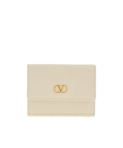 Valentino Garavani Vlogo Wallet In Nude
