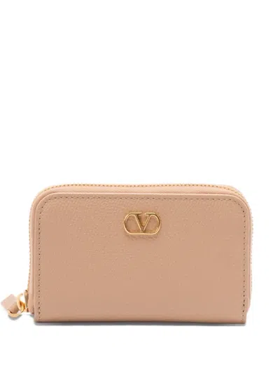 Valentino Garavani Vlogo Signature Mini Leather Wallet In Purple