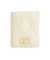 Valentino Quilted 67 Leather Wallet In Neutral