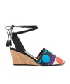 Valentino Garavani La Cruisette Wedge In Optical Pois Canvas 75mm Woman Multicolour 40