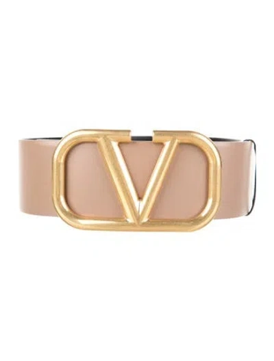 Pre-owned Valentino Garavani Vlogo Wide Waist Belt W/ Tags In Black