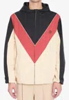 Valentino Logo Windbreaker With Hood And Pockets In Multi