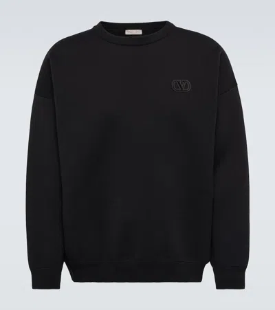 Valentino Black Vlogo Sweatshirt In 0no Nero