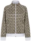 Valentino Toile Iconographe Print Zip-up Jackets In Neutrals