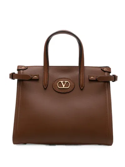 Valentino Garavani Vlogo-detail Tote Bag In Brown