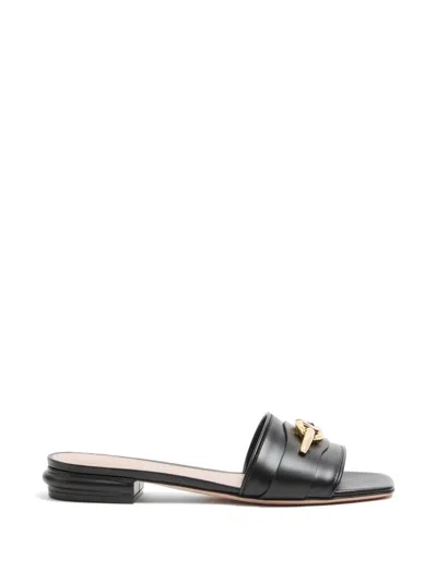 Valentino Garavani Vlogothe Bold Edition Slide Sandals In Calfskin 20mm In Black