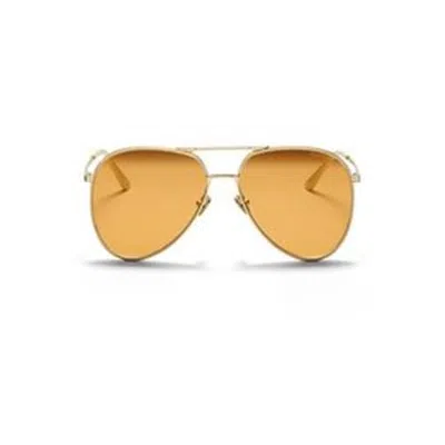 Valentino Vls-172 Amber Pilot Unisex Sunglasses Vls-172 B 60 In Brown