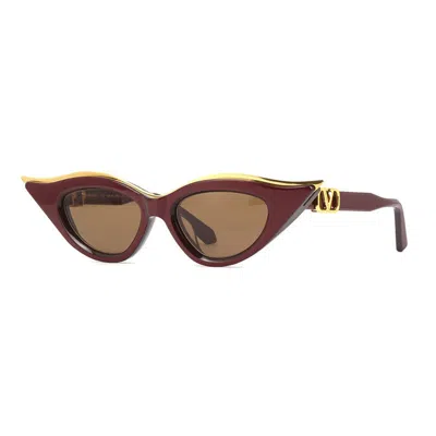 Valentino Vls-114b Cat-eye Sunglasses In Brown