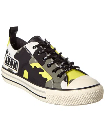 Valentino Garavani Valentino Vltn Camo Canvas Sneaker In Black