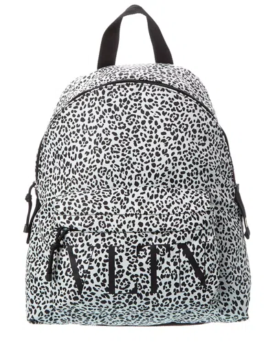 Valentino Garavani Valentino Vltn Canvas Backpack In White