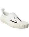 Valentino Vltn Canvas Slip-on Sneaker In White
