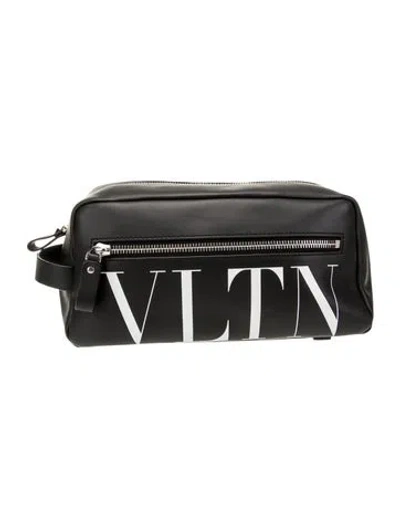 Pre-owned Valentino Garavani Vltn Clutch In Black