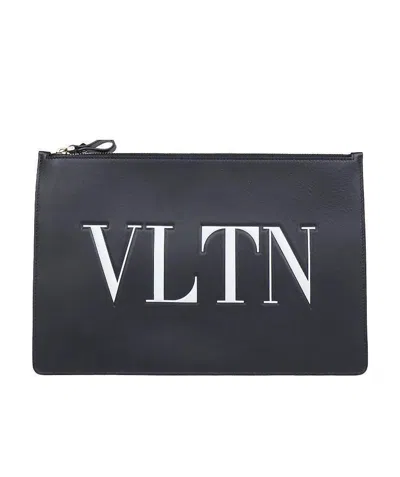 Valentino Garavani Vltn Clutch In Black