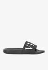 Valentino Garavani Vltn Logo Slides In Black