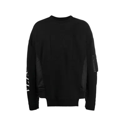 Valentino Vltn Embossed Sweatshirt In Black