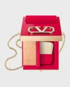 Valentino Vltn Go-clutch Bag With Refillable Finishing Powder In White