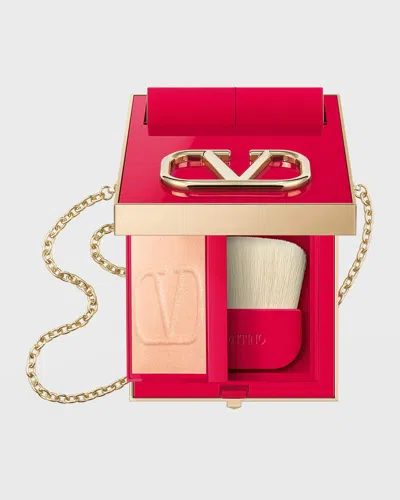 Valentino Vltn Go-clutch Bag With Refillable Finishing Powder In Vry Lght01