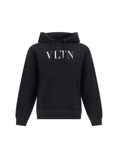 Valentino Vltn Hoodie In Black