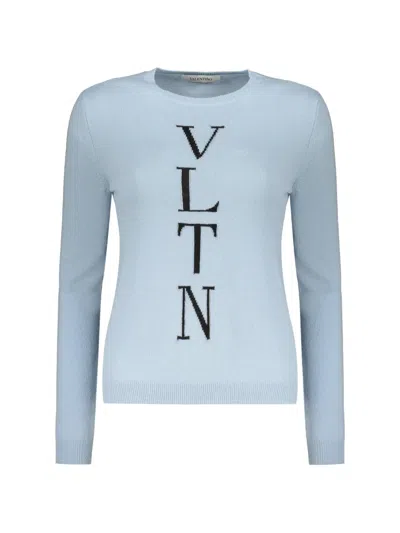 Valentino Vltn Intarsia-knit Sweater In Animal Print