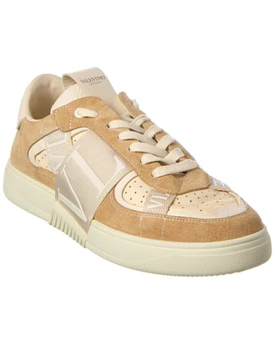 Valentino Garavani Valentino Vltn Leather & Suede Sneaker In Brown
