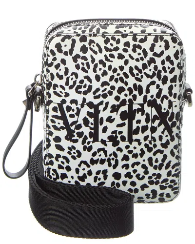 Valentino Garavani Valentino Vltn Leather Crossbody In White