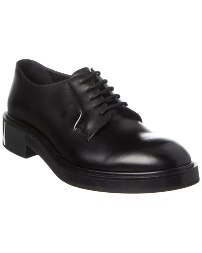 Valentino Garavani Valentino Vltn Leather Derby In Black