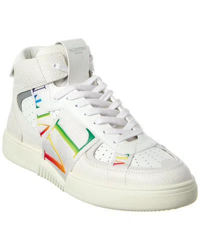 Valentino Garavani Valentino Vltn Leather High-top Trainer In White