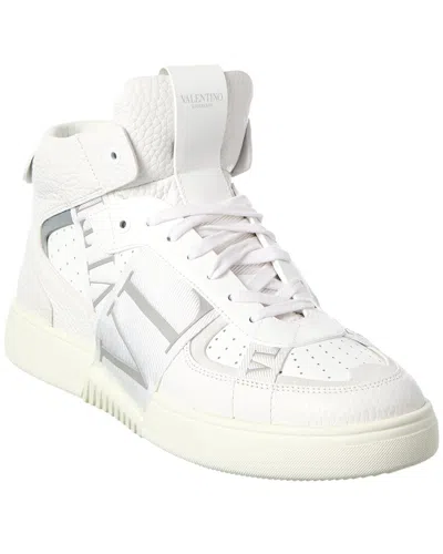 Valentino Garavani Valentino Vltn Leather High-top Sneaker In Animal Print