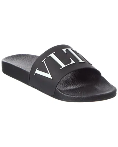 Valentino Garavani Valentino Vltn Leather Slide In Black