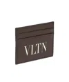 Valentino Vltn Logo Cardholder In Black