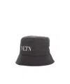 Valentino Vltn Logo-print Bucket Hat In Black
