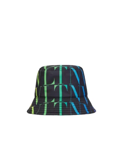 Valentino Garavani Vltn Logo-print Bucket Hat In Black