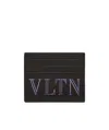 Valentino Vltn Logo-print Cardholder In Green