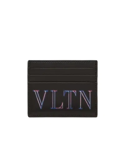Valentino Garavani Vltn Logo-print Cardholder In Green