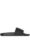 Valentino Garavani Man Sandals Black Size 7 Textile Fibers In Black