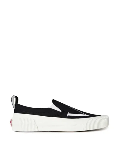 Valentino Garavani Valentino Vltn Logo Slip On Sneakers In White