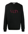 Valentino Vltn Logo Sweatshirt In Black