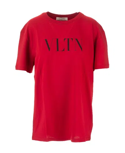 Valentino Vltn Logo T-shirt In Red